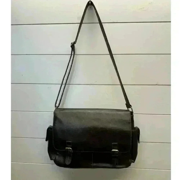COPY - Messenger Bag Leather Brownish Red Carries up to 16.4" Laptop - Picture 2 of 14